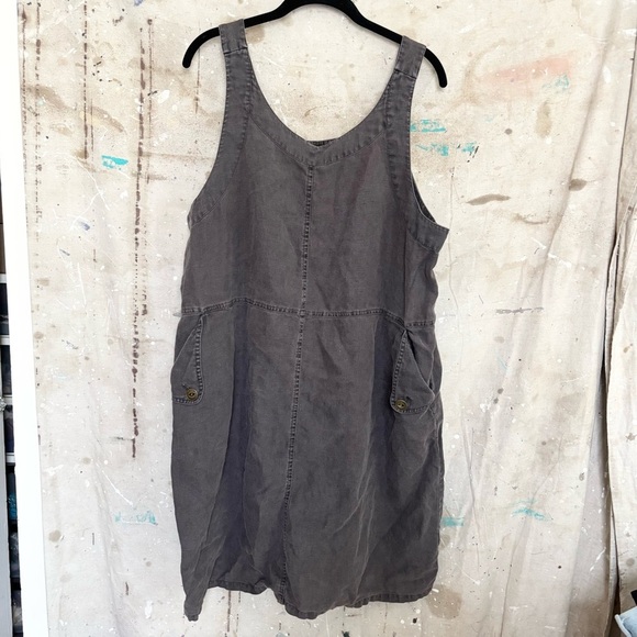 Wrap London Linen Overalls Style Dress - Picture 1 of 5